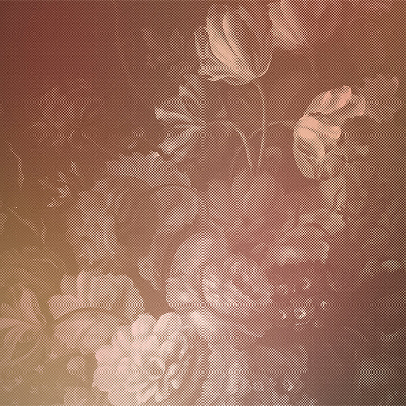 Dutch pastel 3 - Fototapete Bouquet im Dutch Flower Stil – Rosa, Rot | Struktur Vlies
