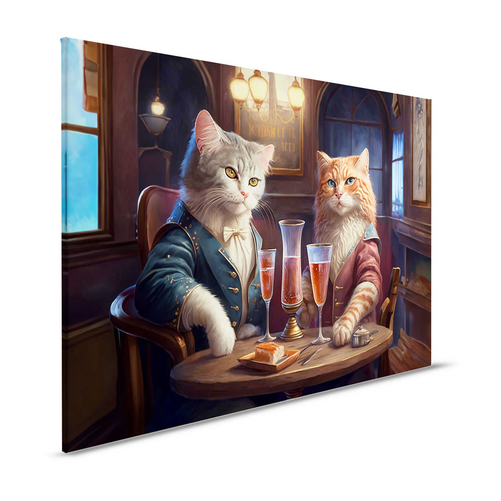 KI-Leinwandbild »Kitty Bar« – 120 cm x 80 cm
