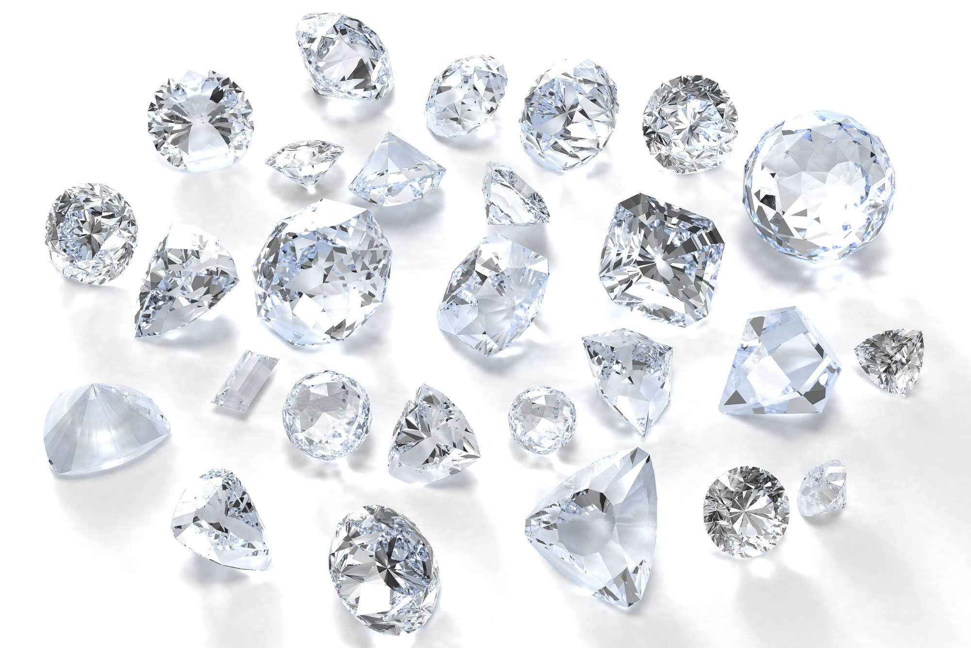             Fototapete geschliffene Diamanten – Perlmutt Glattvlies
        