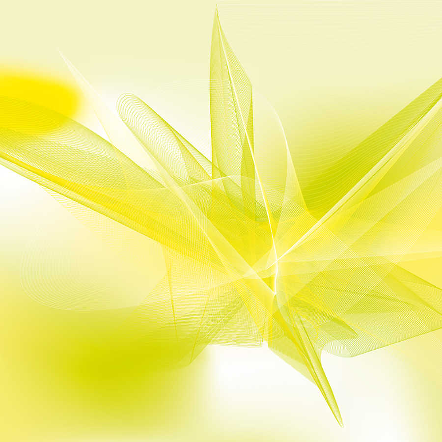 Fototapete mit grafischem Design in Gelb – Perlmutt Glattvlies
