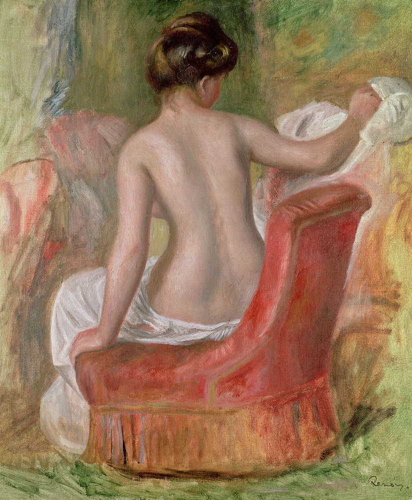             Fototapete "Akt in einem Sessel" von Pierre Auguste Renoir
        