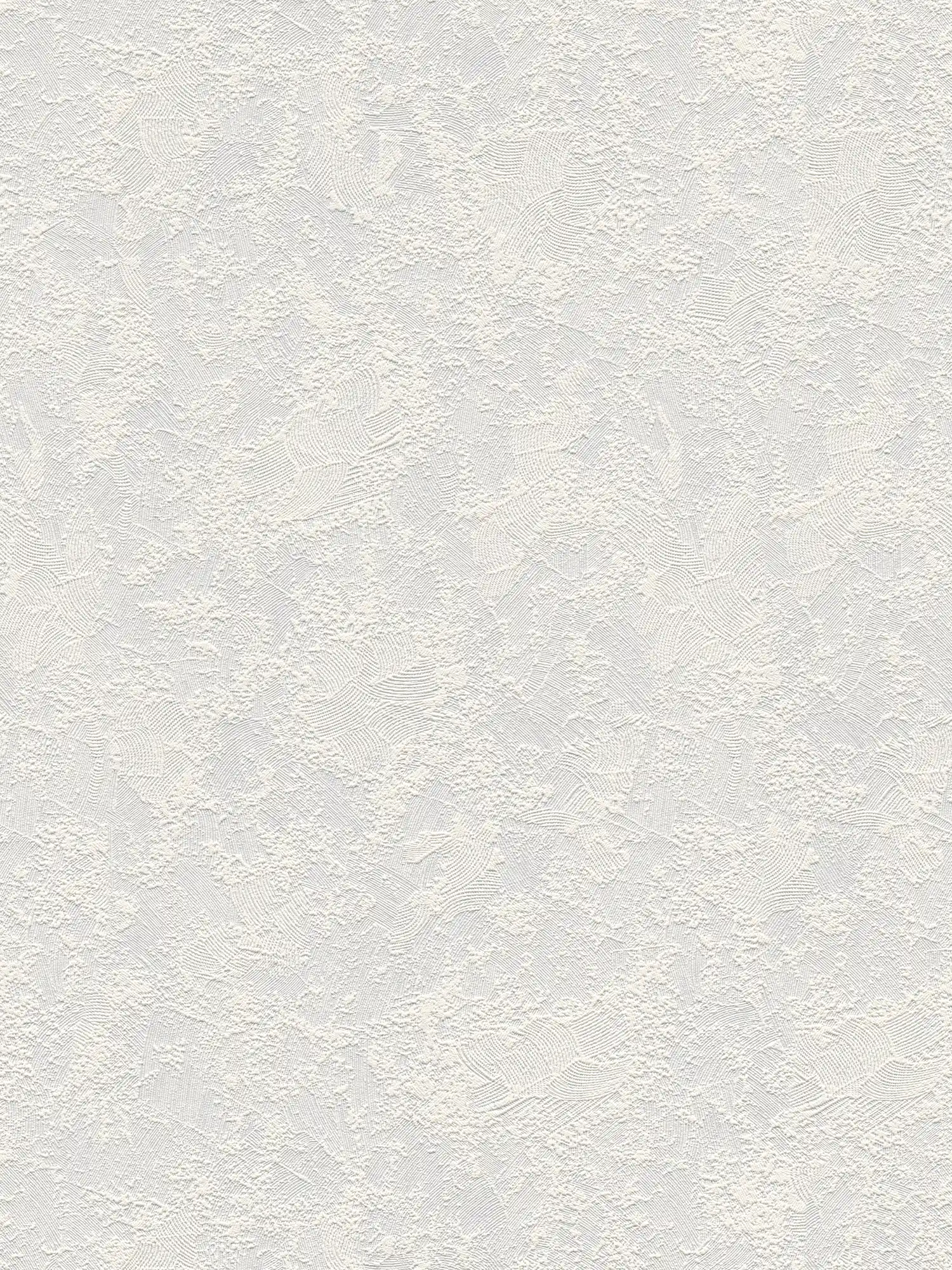 Überstreichbare Tapete mit bewegter Struktur in Putz-Optik – Überstreichbar, Weiß
