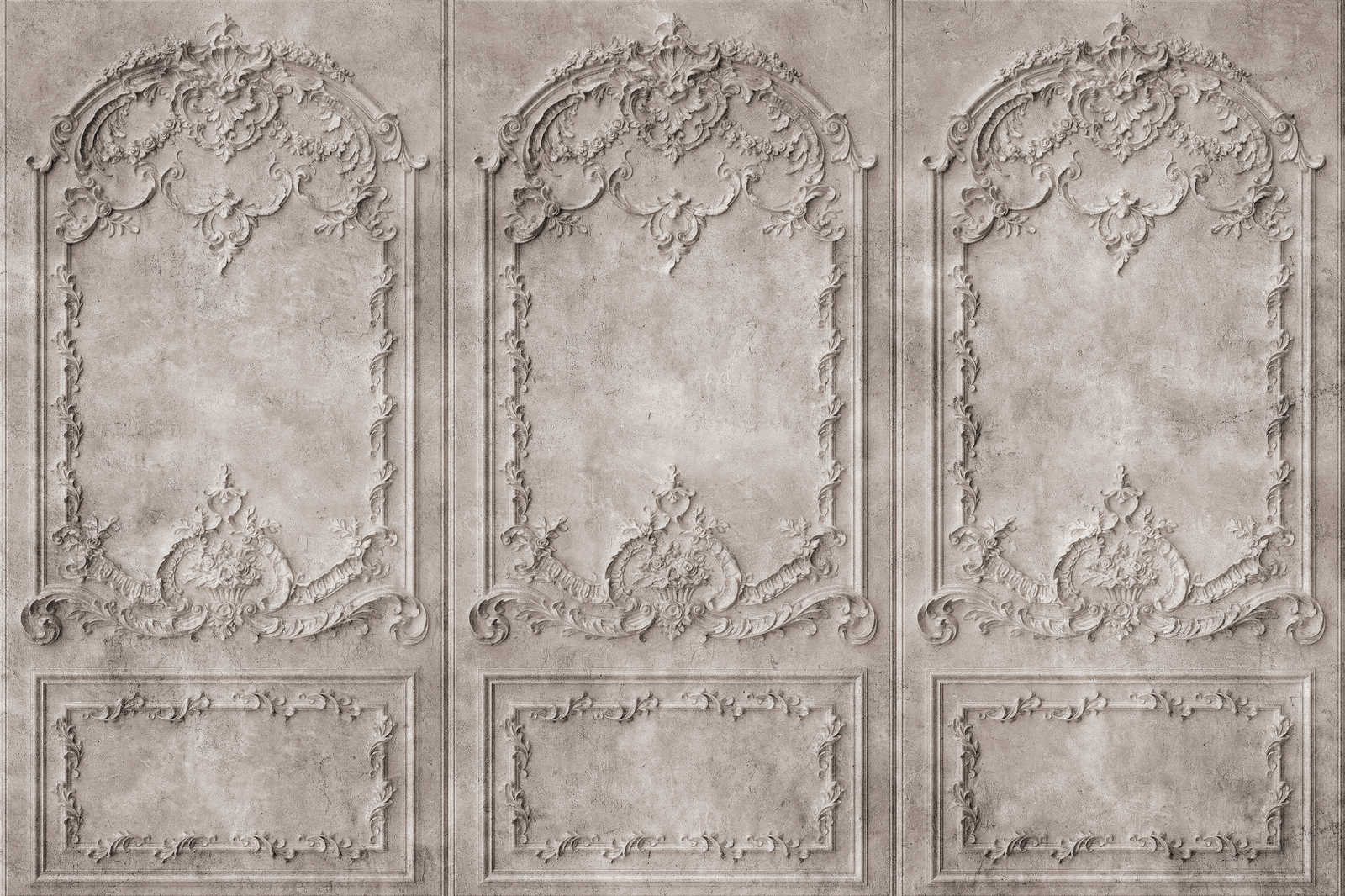             Versailles 1 - Leinwandbild Grau-Braun Holz-Paneele im Barock Stil – 1,20 m x 0,80 m
        