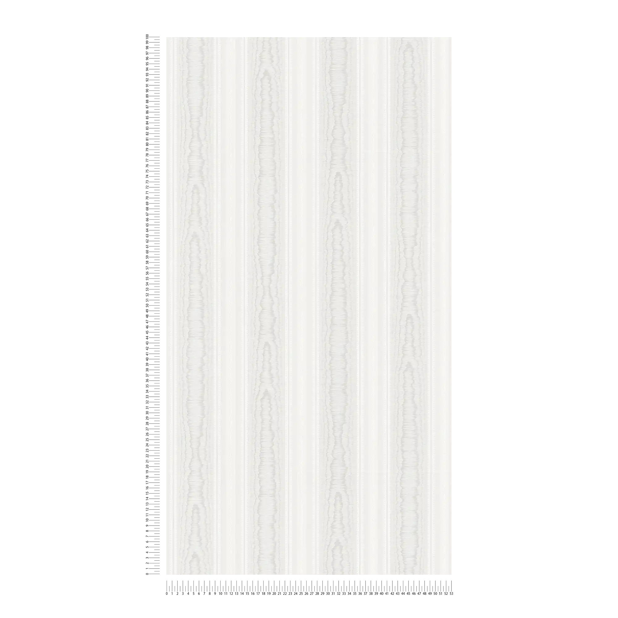             Streifentapete gemustert mit Holzoptik – Creme, Weiß
        