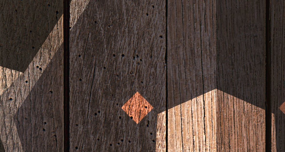            Born to Be Wild 1 - Fototapete Bretterwand mit Bären - Holzpaneele breit – Beige, Braun | Struktur Vlies
        