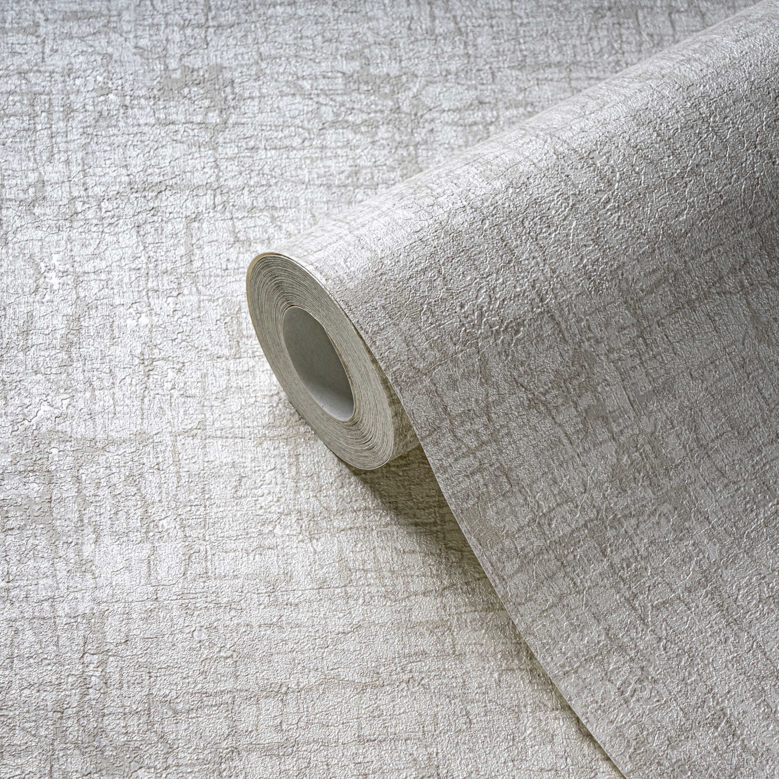             Vliestapete mit Struktur in sanften Farben Textiloptik – Weiß, Beige, Creme
        