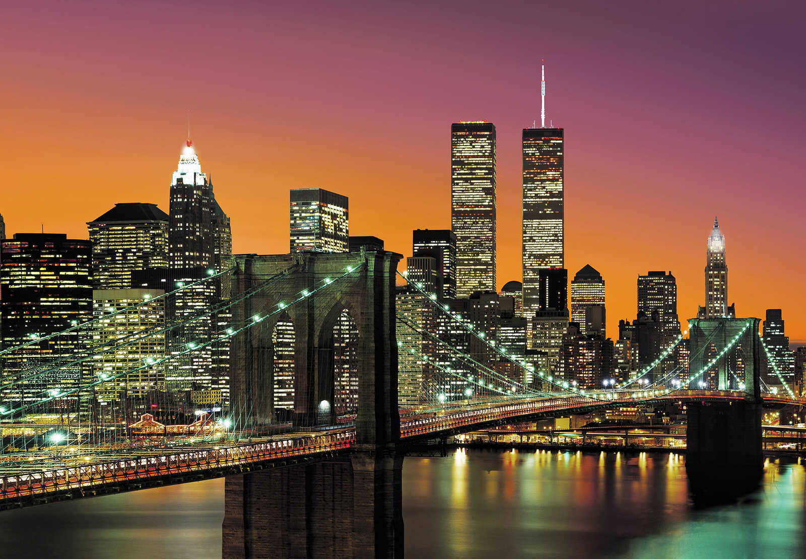 Fototapete New York City mit Retro Skyline Motiv
