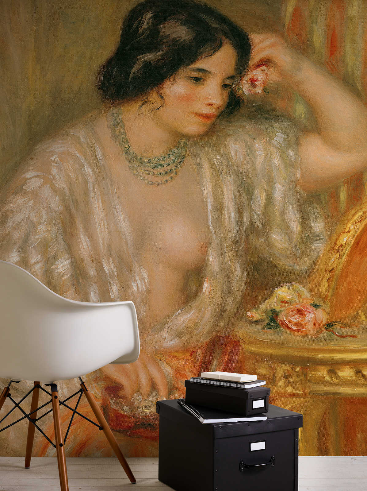             Fototapete "Gabrielle mit Schmuckkästchen" von Pierre Auguste Renoir
        