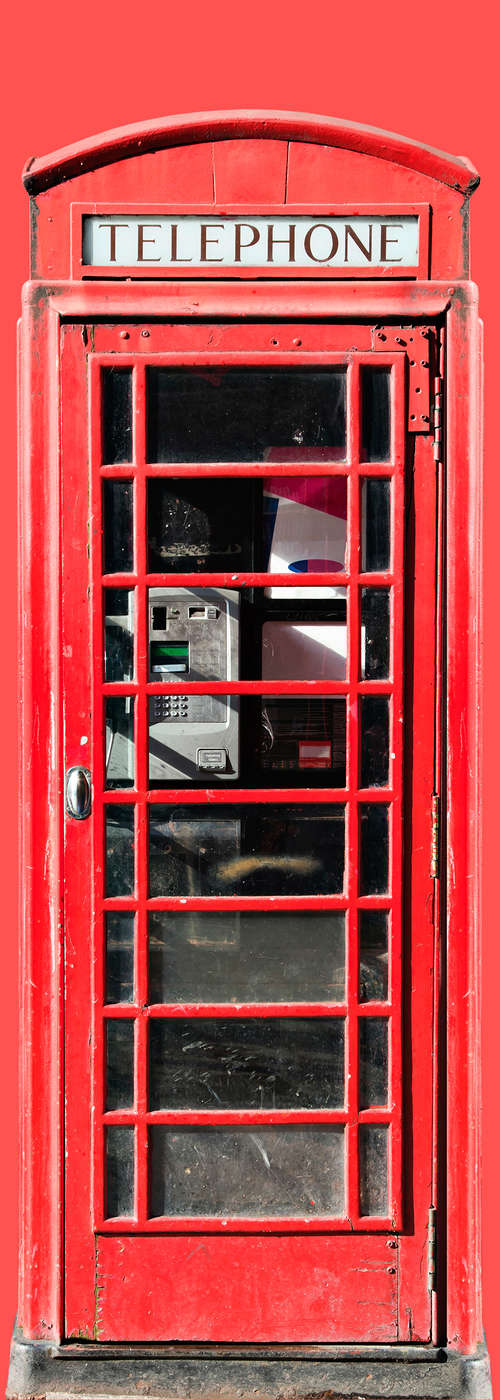             Moderne Fototapete britische Telefonzelle auf Strukturvlies
        