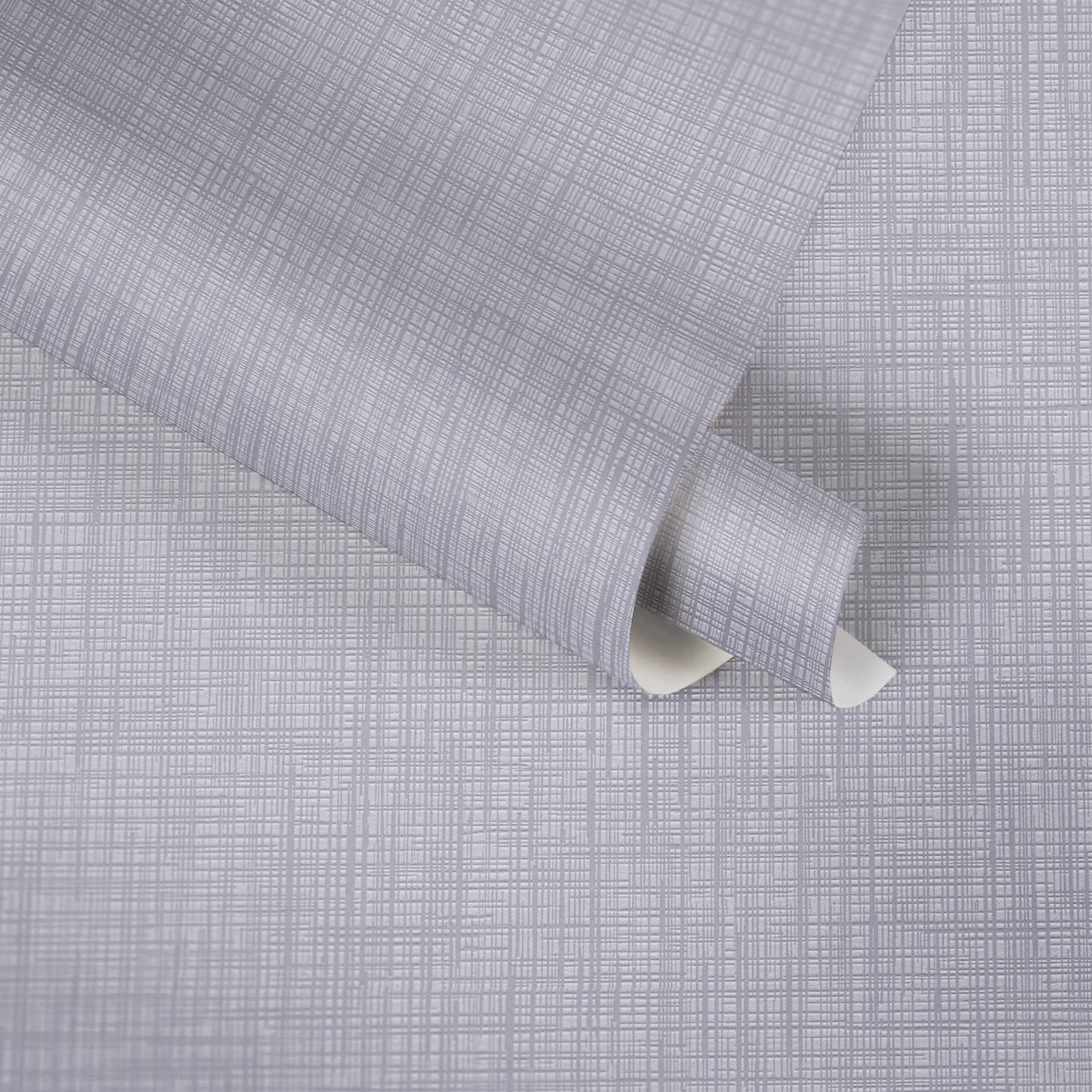             Unitapete Retro Muster melierte Textilstruktur – Grau
        