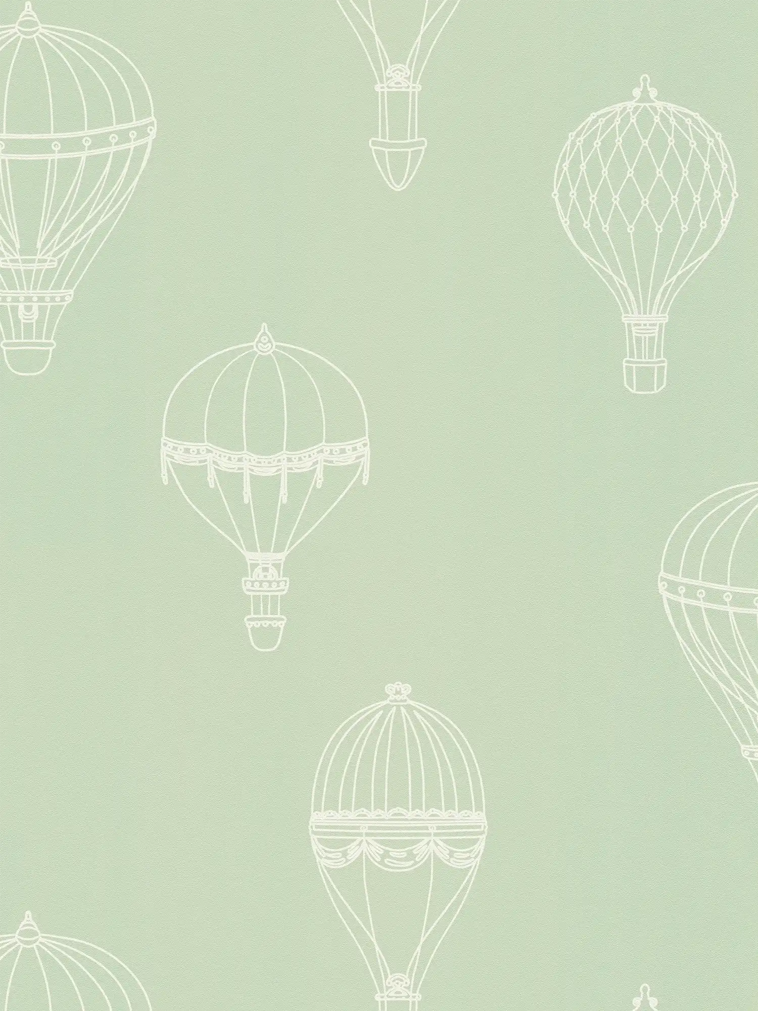         Vliestapete fürs Kinderzimmer mit minimalistischen Ballons – mint, weiß
    
