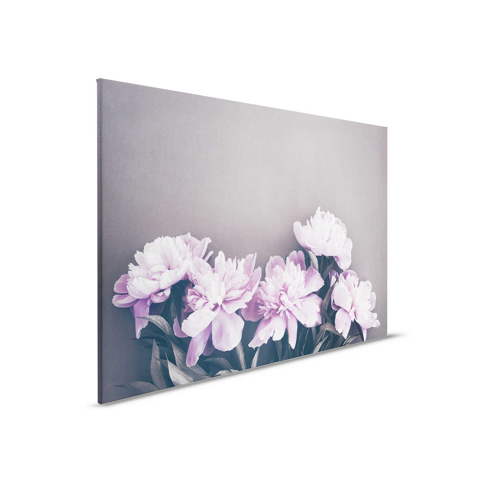 Leinwandbild Pfingstrosen florales Muster – 0,90 m x 0,60 m
