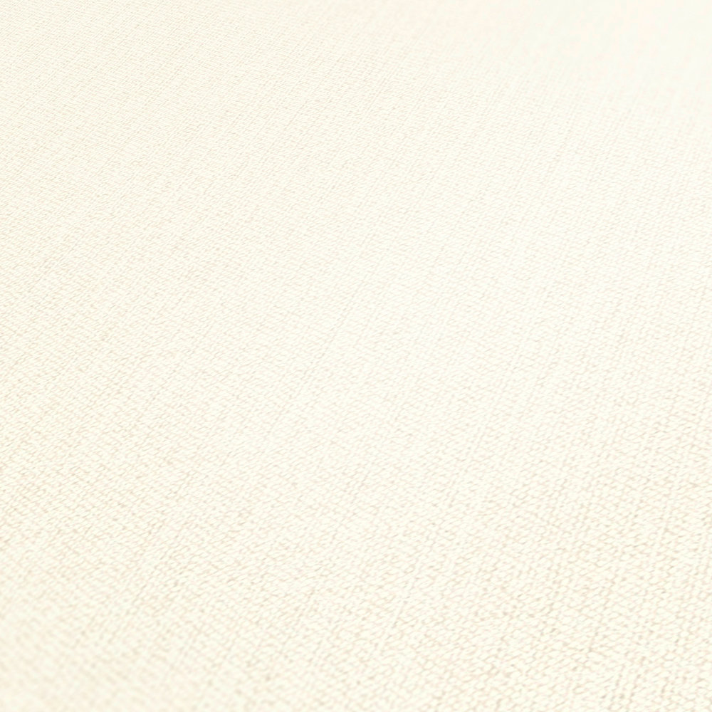             Textiloptik Vliestapete Weiß matt mit Gewebetextur
        