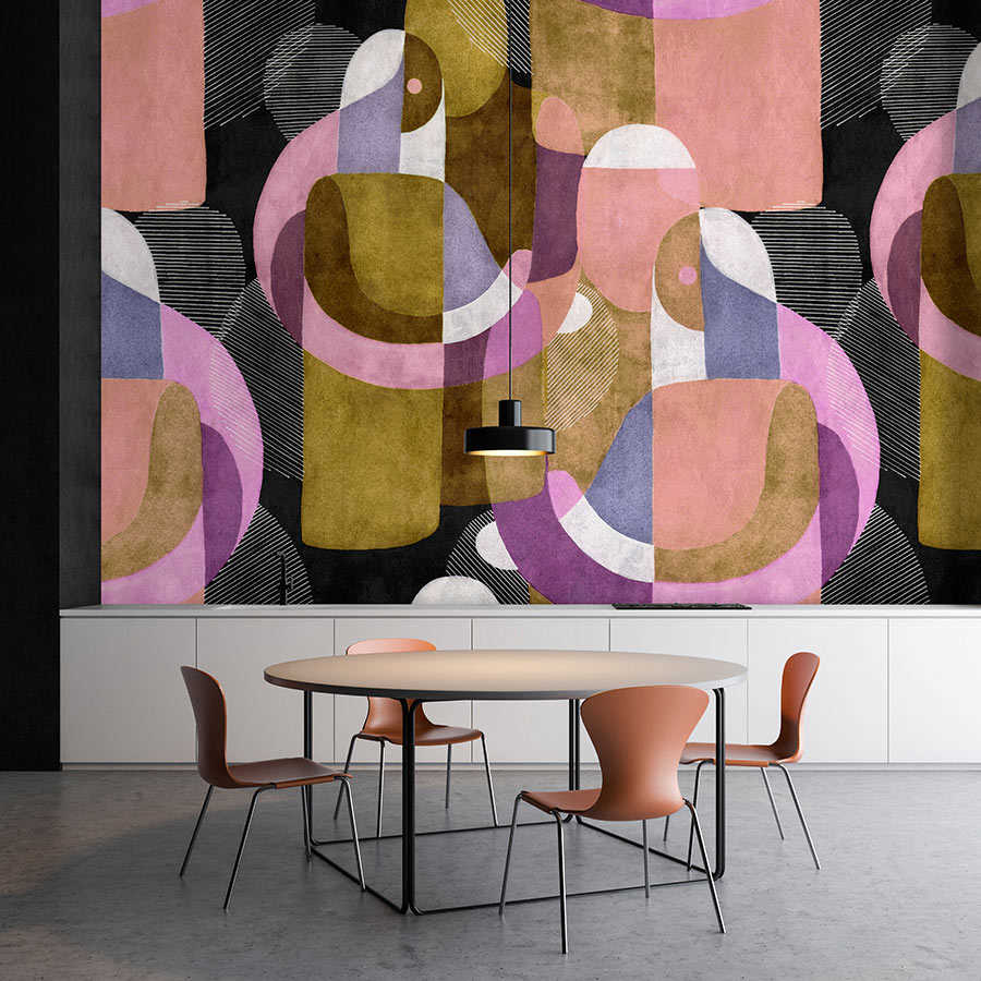         Meeting Place 3 – Fototapete Ethno Design im bunten Colour Block Stil
    