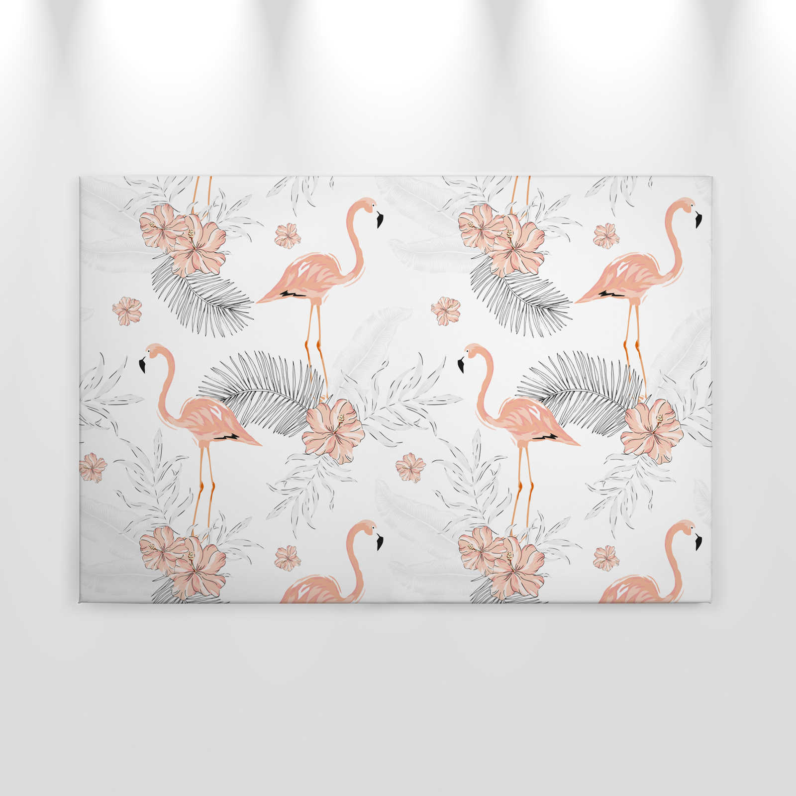             Leinwand Flamingos & Tropenpflanzen – 0,90 m x 0,60 m
        