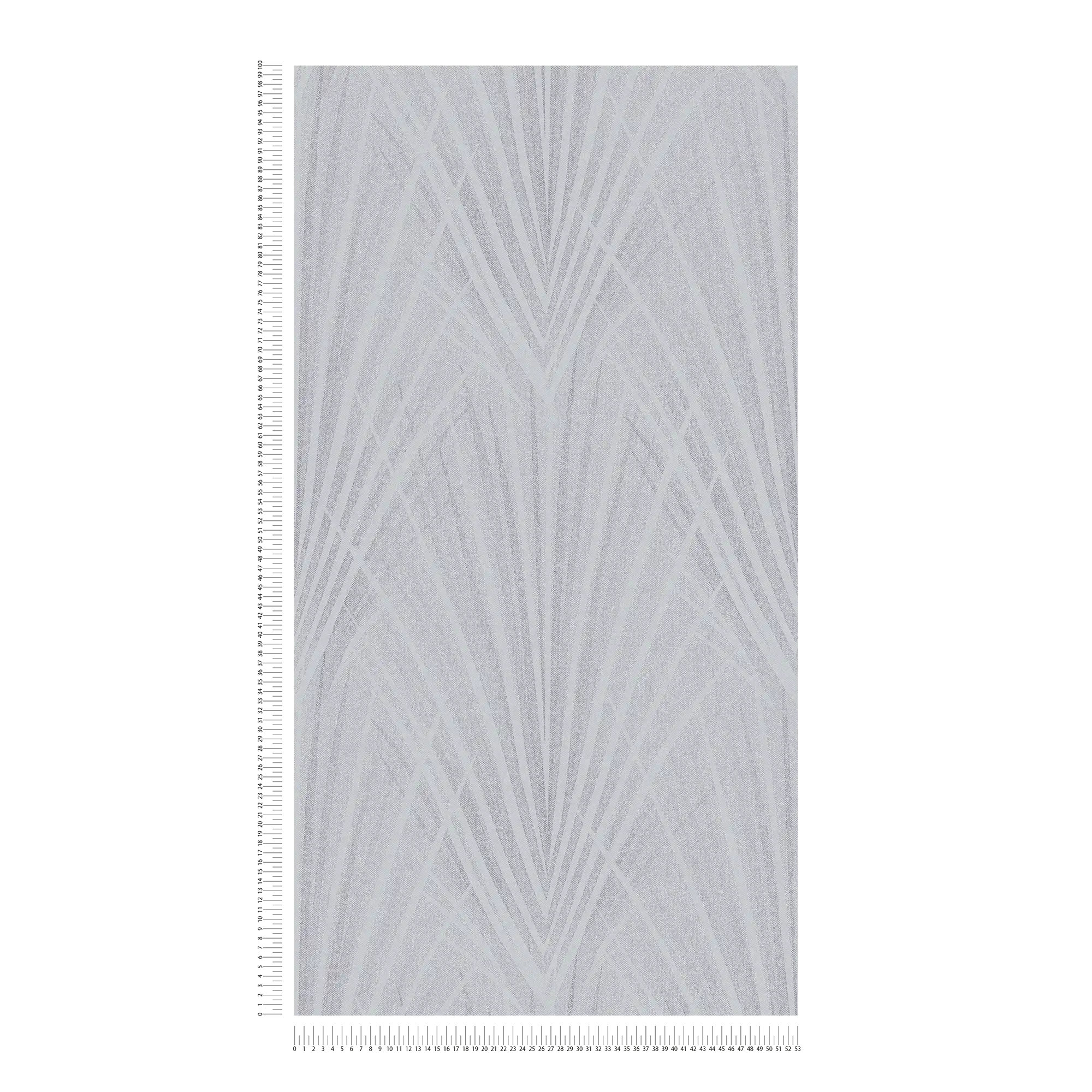            Vliestapete Farnblatt-Muster abstrakt – Blau, Grau
        