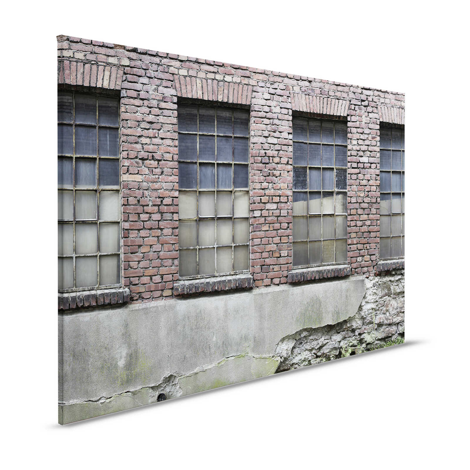 Leinwandbild Fenster 3D Optik im Industrial Design – 1,20 m x 0,80 m
