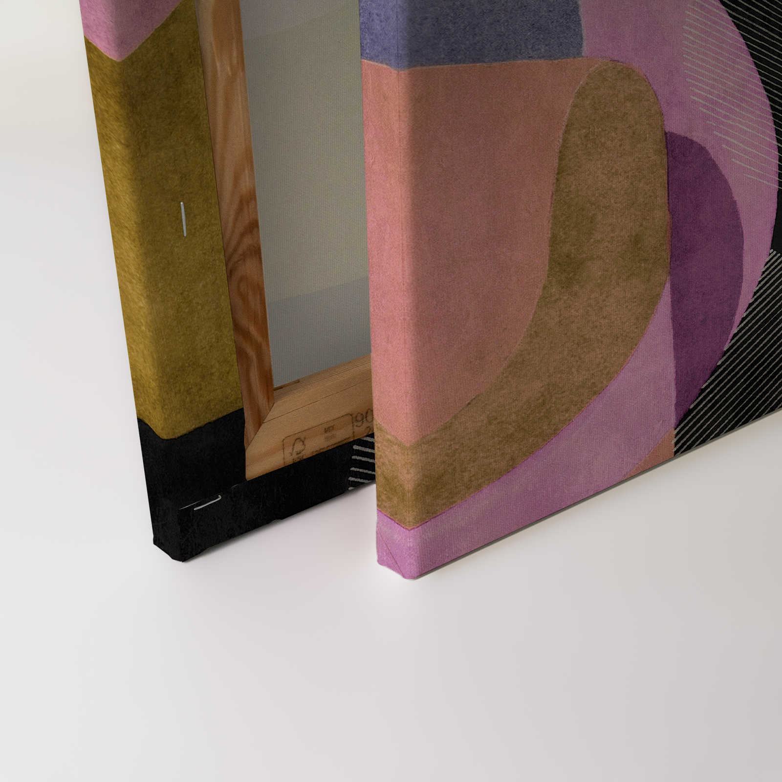             Meeting Place 3 - Leinwandbild Ethno Design im bunten Colour Block Stil – 1,20 m x 0,80 m
        