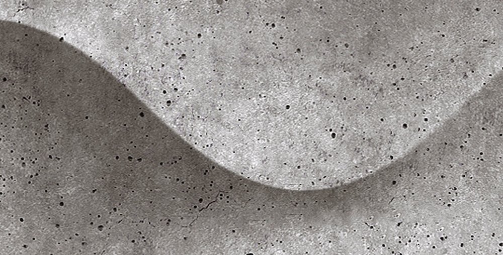             Concrete 1 - Coole 3D Beton-Wellen Fototapete – Grau, Schwarz | Perlmutt Glattvlies
        