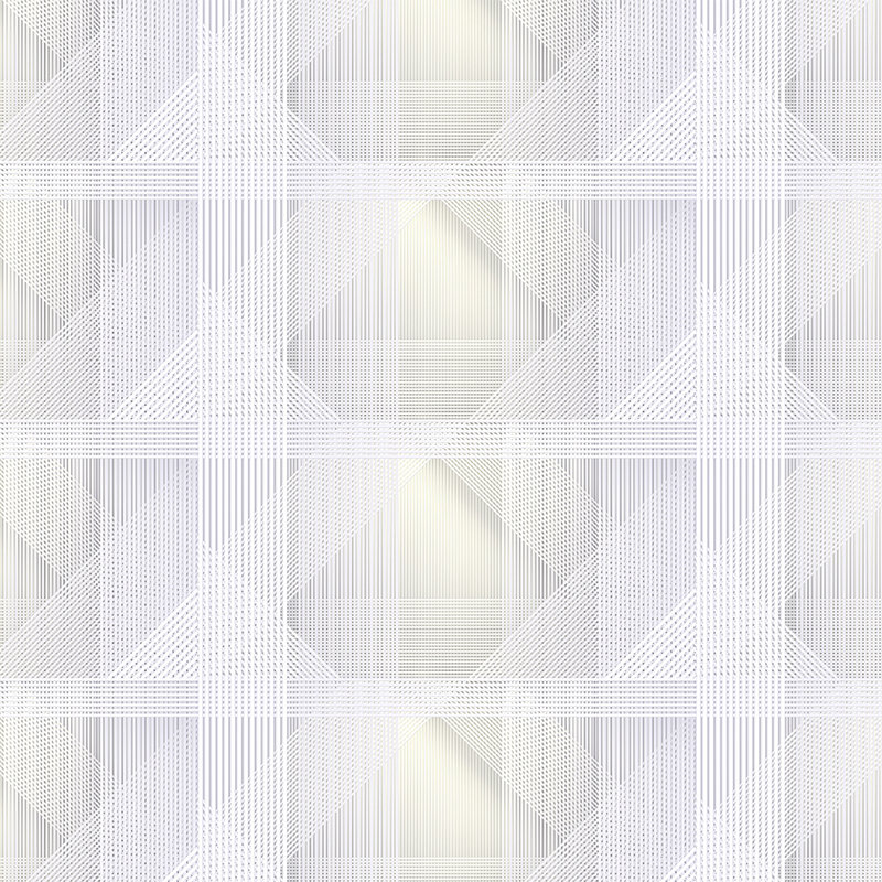 Strings 1 - Fototapete geometrisches Streifen Muster – Gelb, Grau | Struktur Vlies
