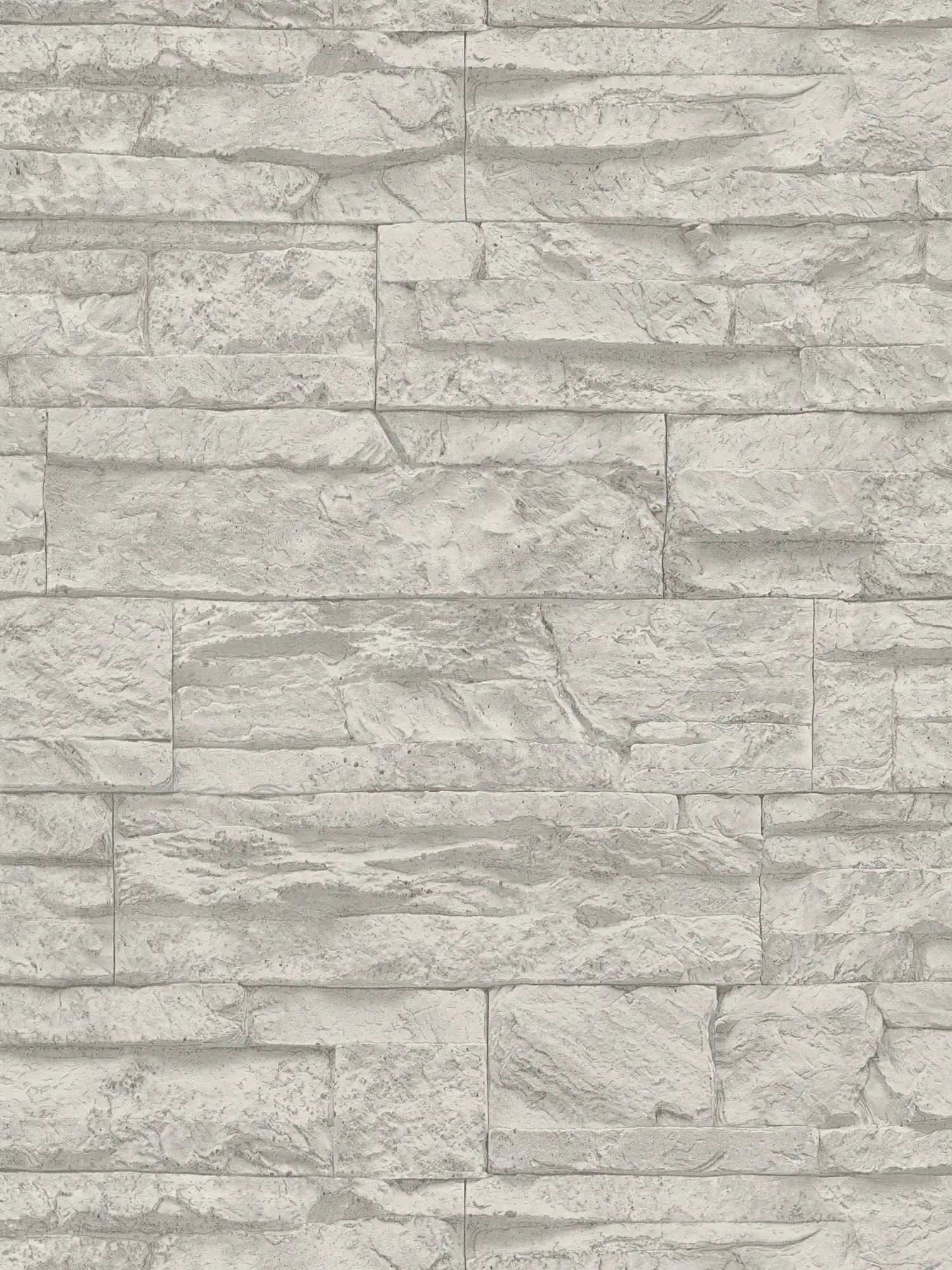 Tapete Natursteinoptik detailliert & realistisch – Grau, Weiß
