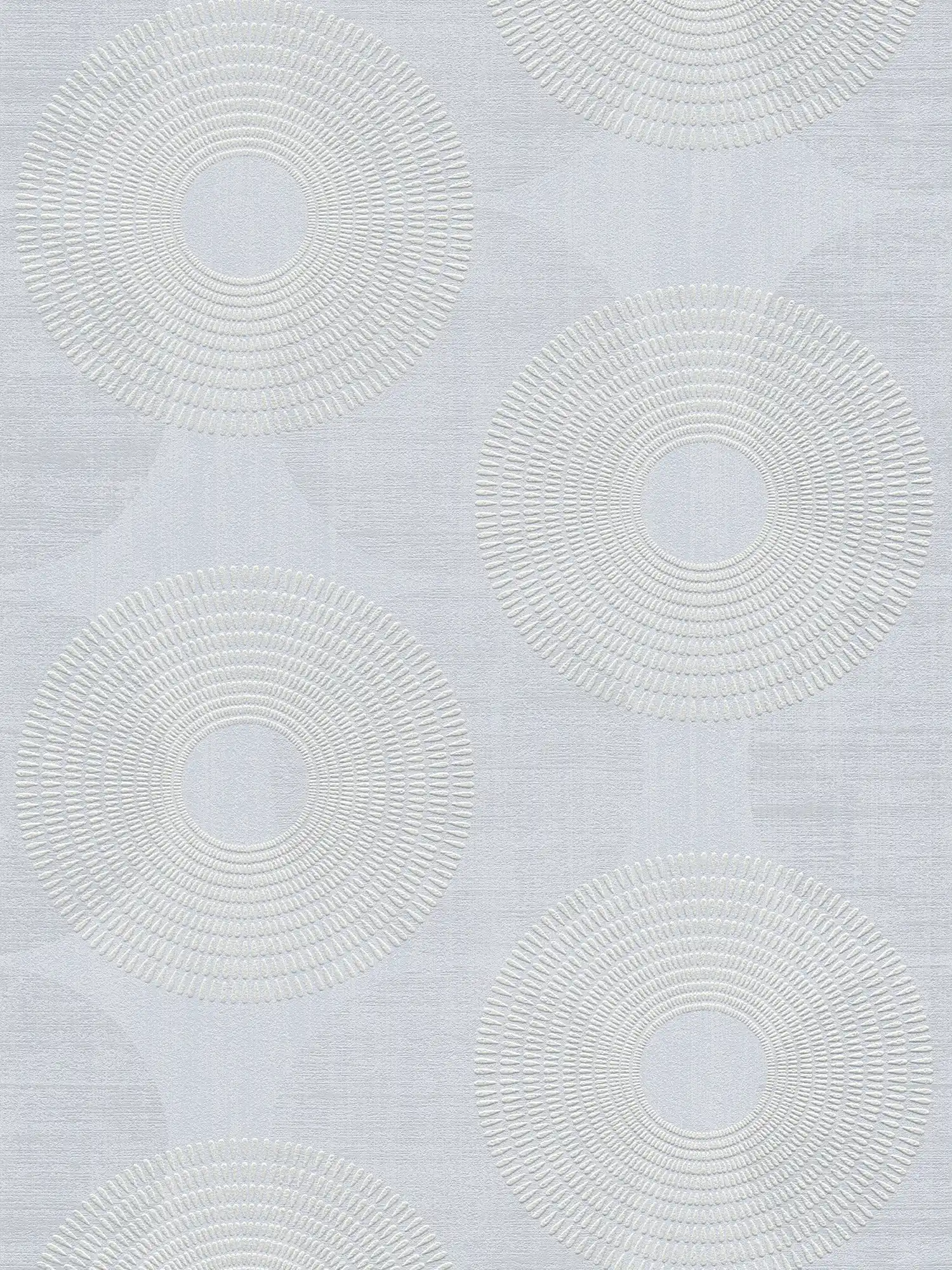 Vliestapete mit geometrischem Design aus Kreisen – Grau
