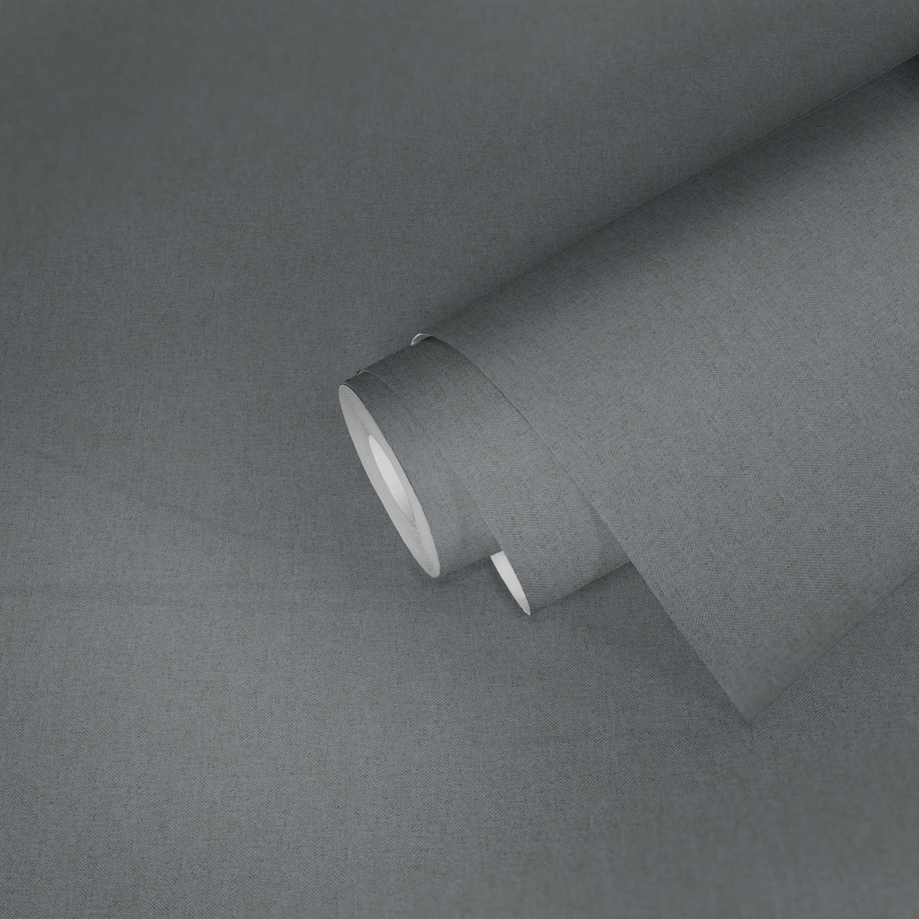             Textiloptik Tapete Grau Loden mit Strukturmuster
        