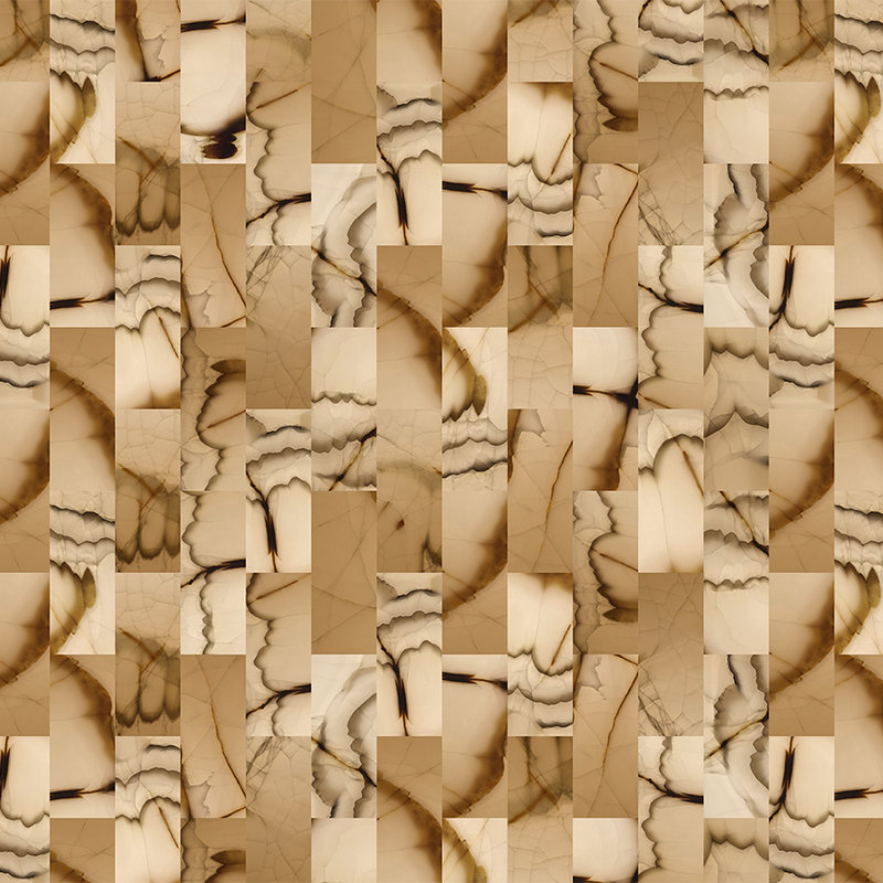 Cut stone 1 - Fototapete mit Steinoptik abstrakt – Beige, Braun | Perlmutt Glattvlies
