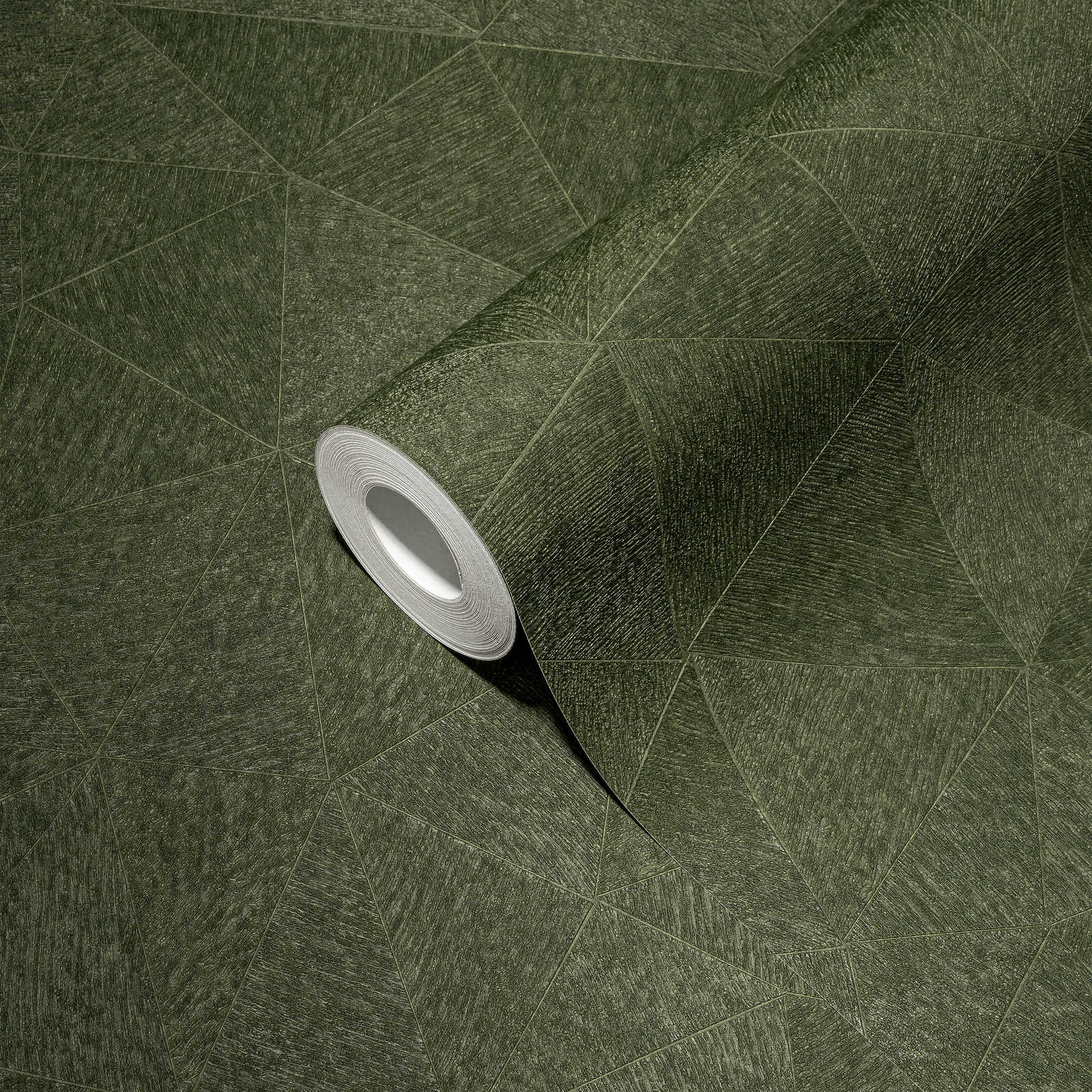             Vliestapete mit dezenten grafischen Muster – Grün
        