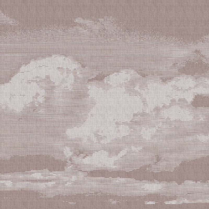         Clouds 3 - Himmlische Fototapete mit Wolkenmotiv - Naturleinen Struktur – Grau, Rosa | Premium Glattvlies
    