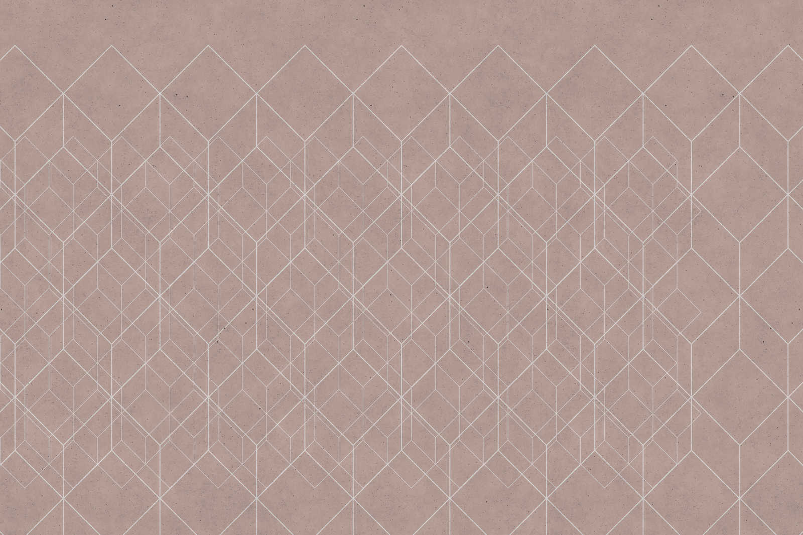             Leinwandbild geometrisches Muster | beige, weiß – 0,90 m x 0,60 m
        