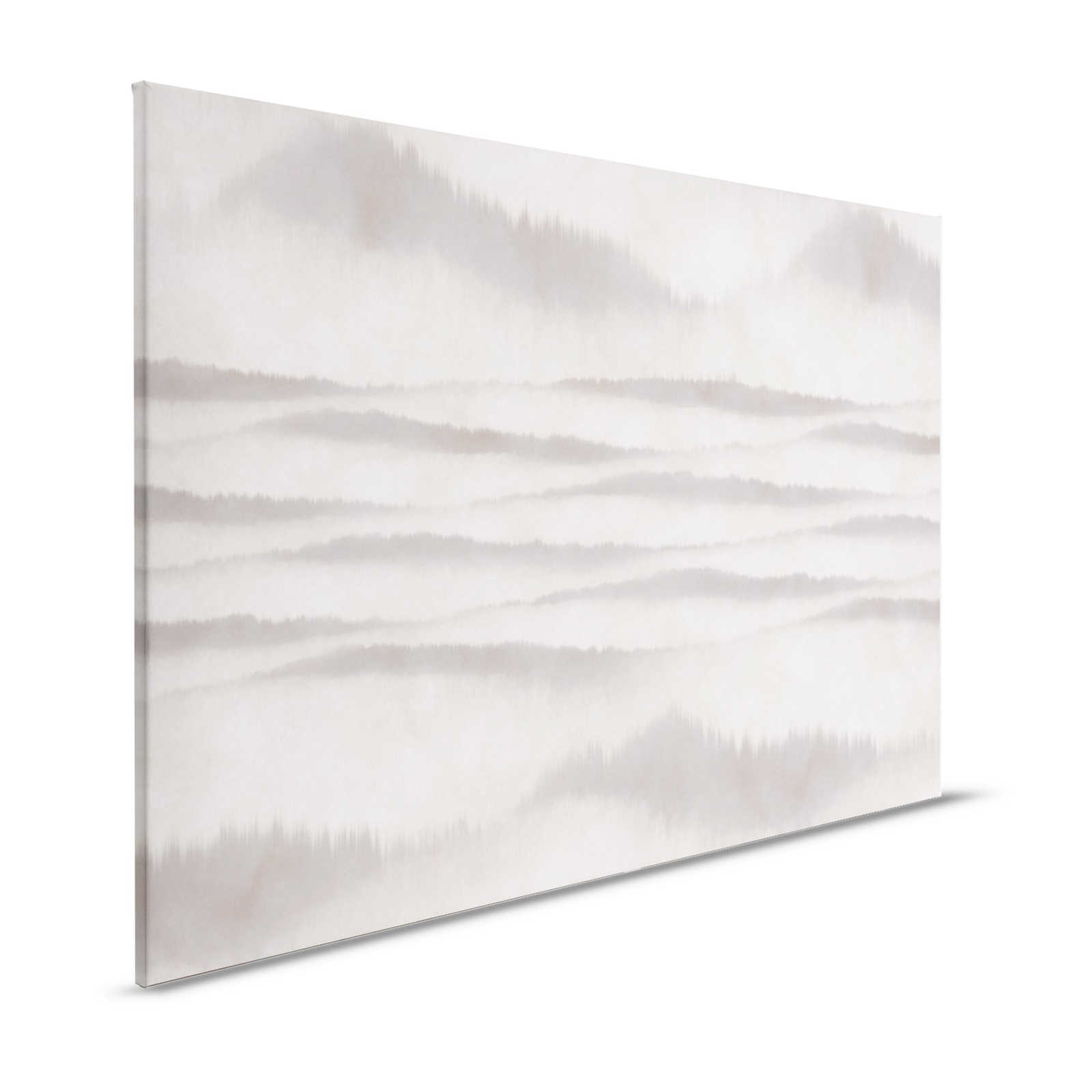 Leinwandbild abstraktes Muster Wellen | weiß, grau – 1,20 m x 0,80 m
