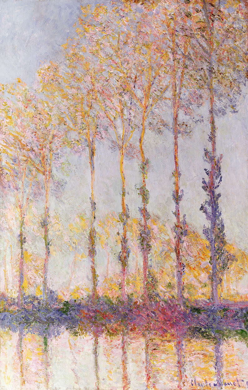             Fototapete "Pappeln an den Ufern der Epte" von Claude Monet
        