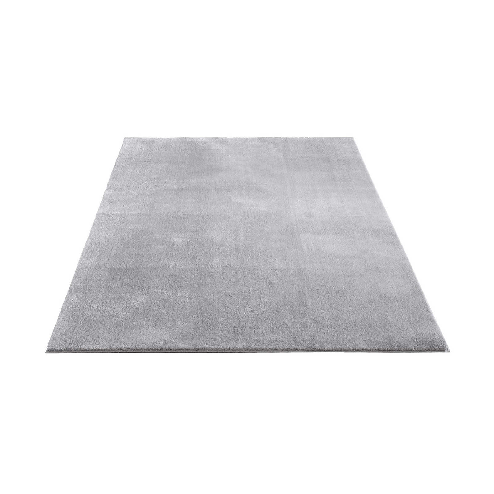 Feiner Hochflor Teppich in Grau – 290 x 200 cm
