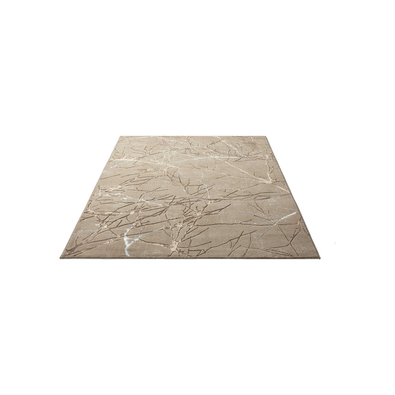 Hochflor Teppich in zarten Beige – 200 x 140 cm
