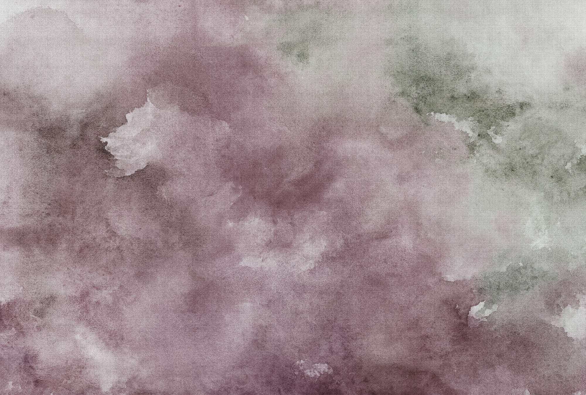             Watercolours 2 - Fototapete Wasserfarben Motiv Violett- Naturleinen Struktur – Beige, Braun | Perlmutt Glattvlies
        