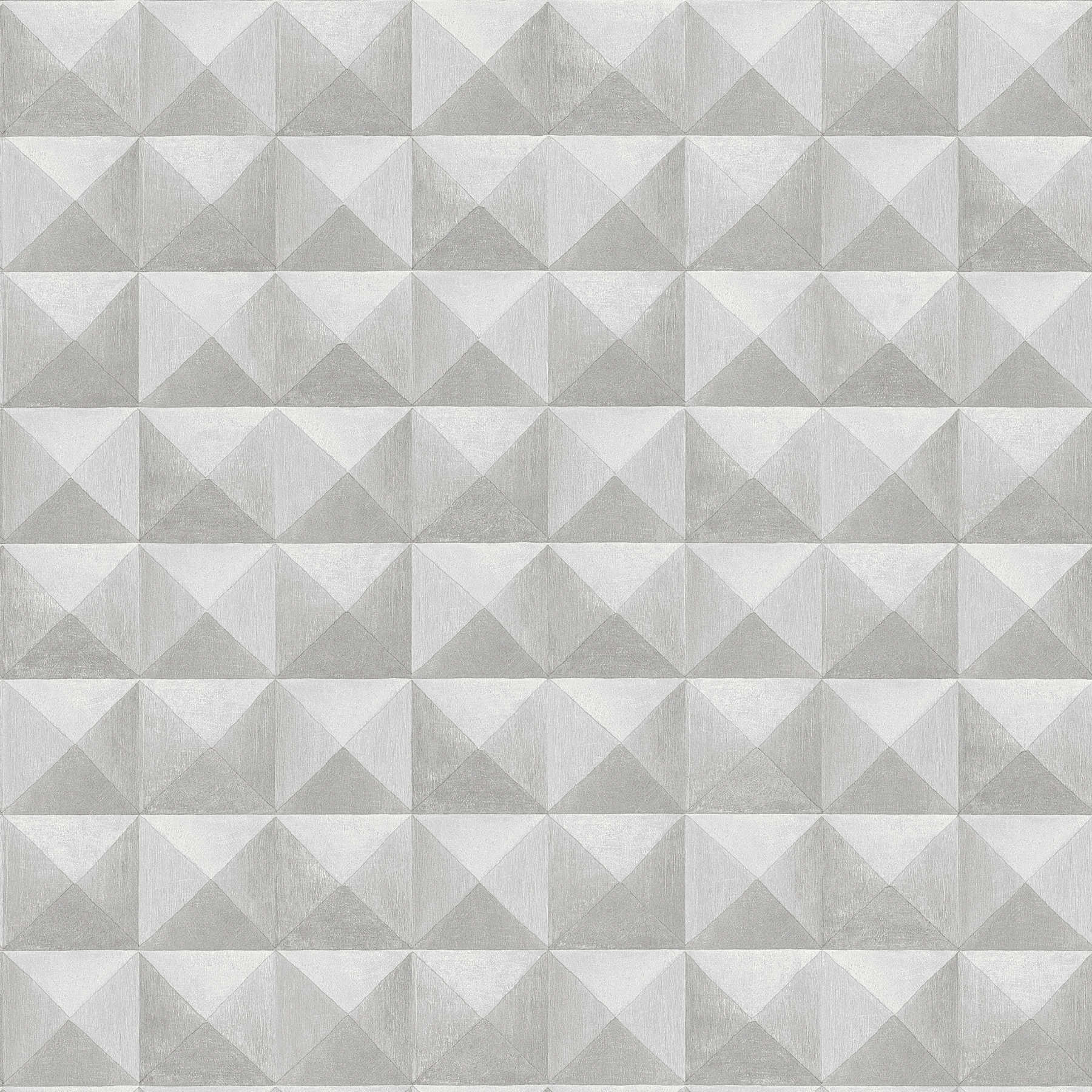         3D Vliestapete mit Pyramiden Muster & Schatteneffekt – Grau
    