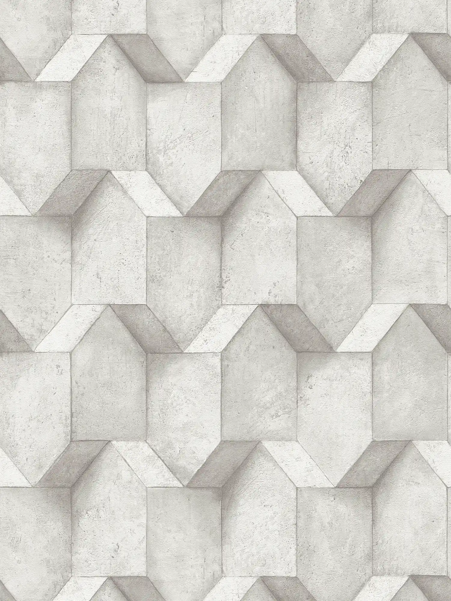 3D Tapete Kalkstein mit Strukturdesign – Weiß, Grau
