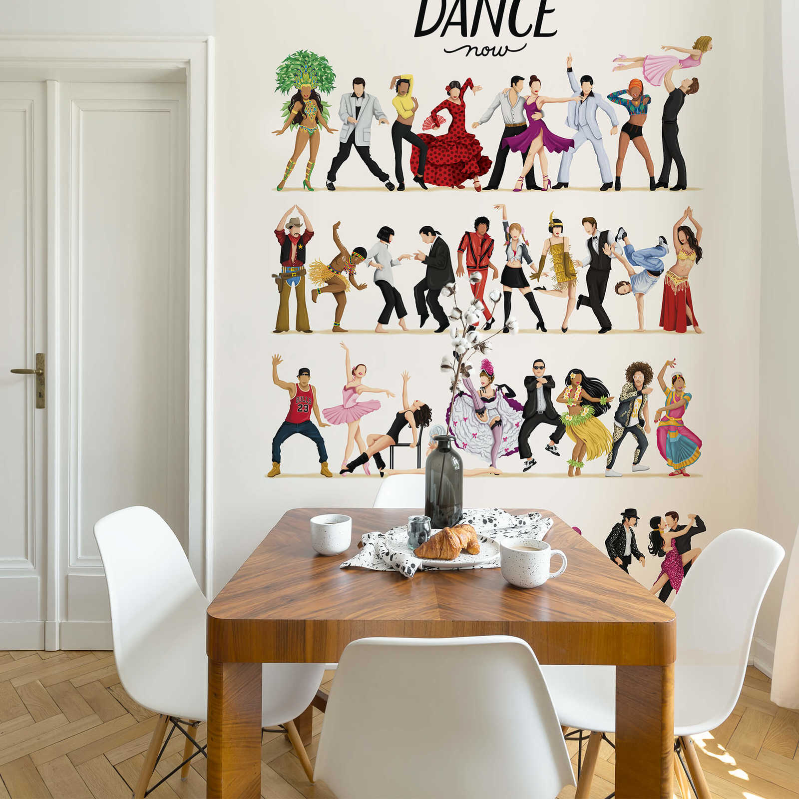             Fototapete tanzende Menschen skizziert
        