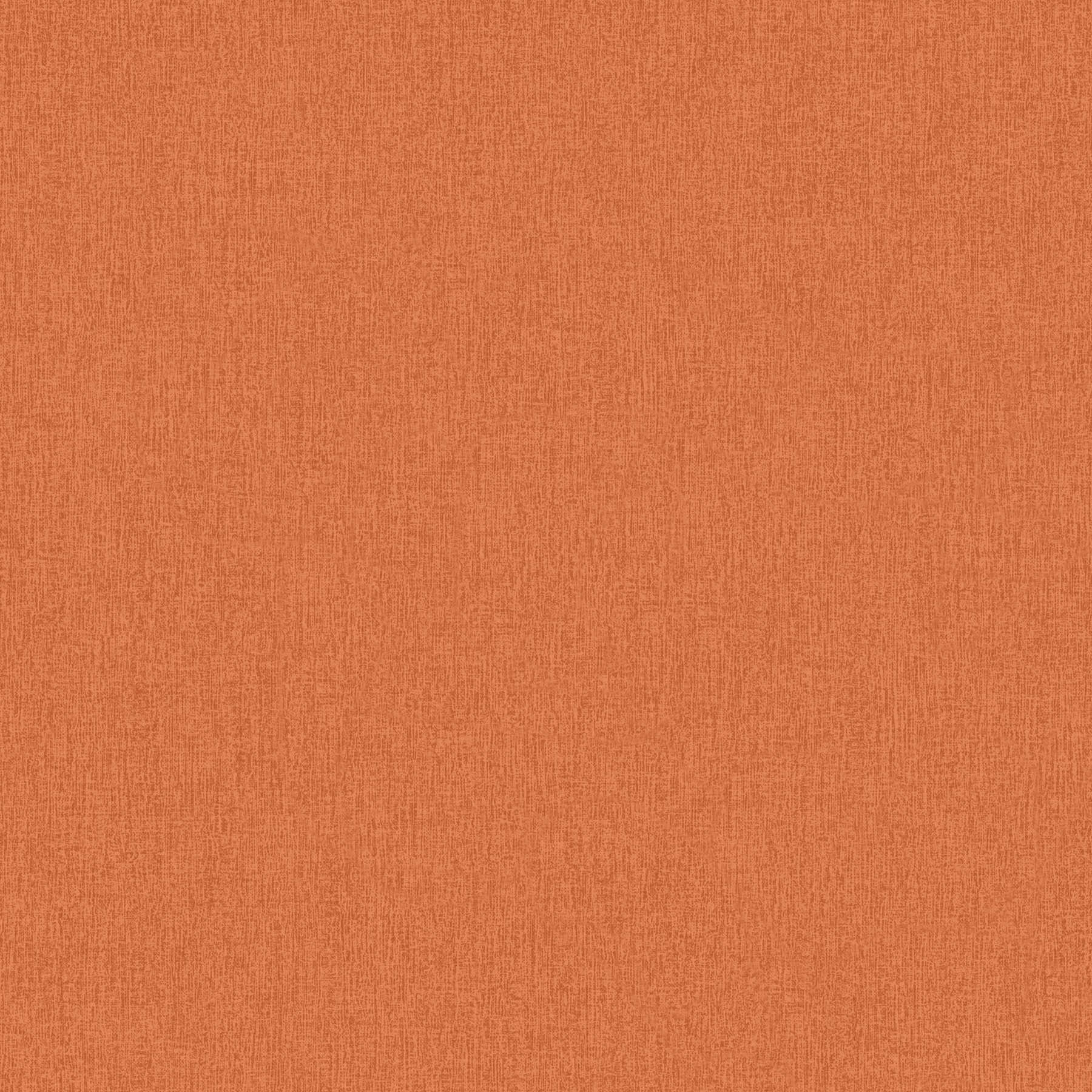 Einfarbige Tapete meliert mit Gewebestruktur – Orange
