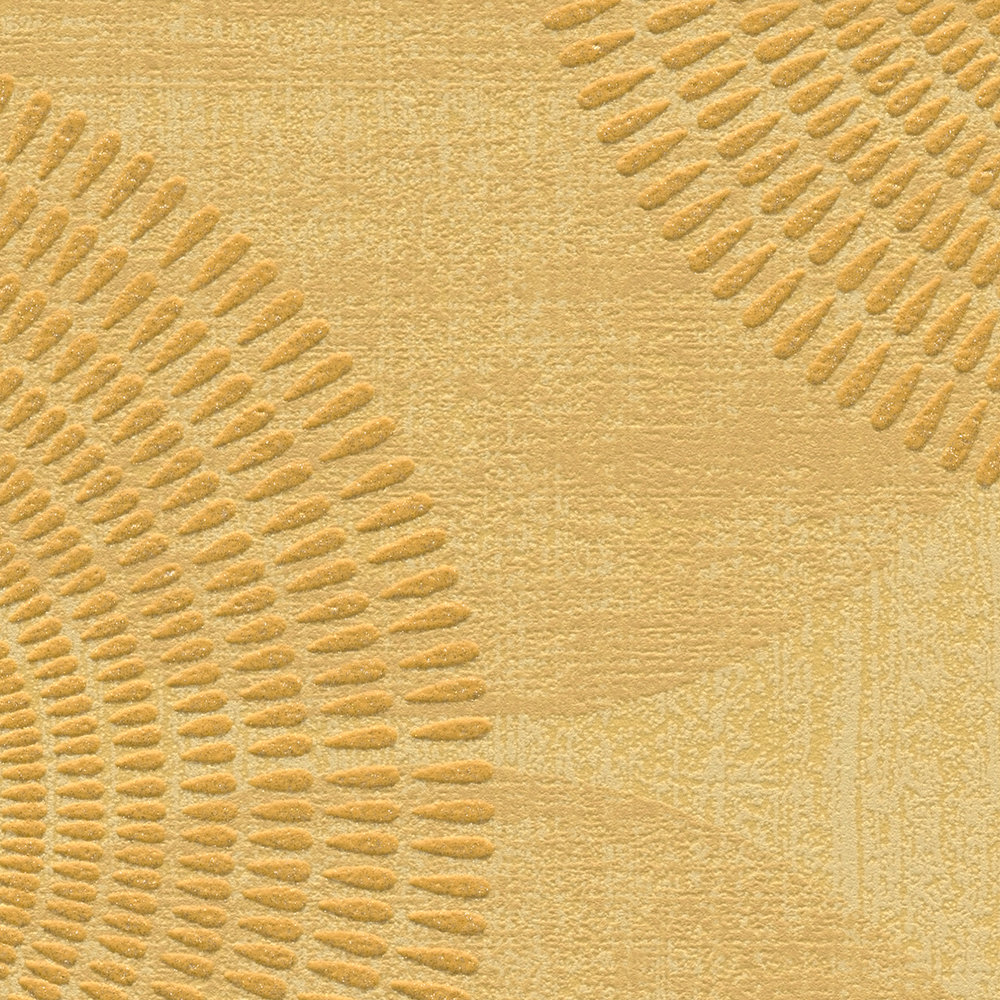             Scandinavian Style Tapete mit modernem Muster – Gelb
        