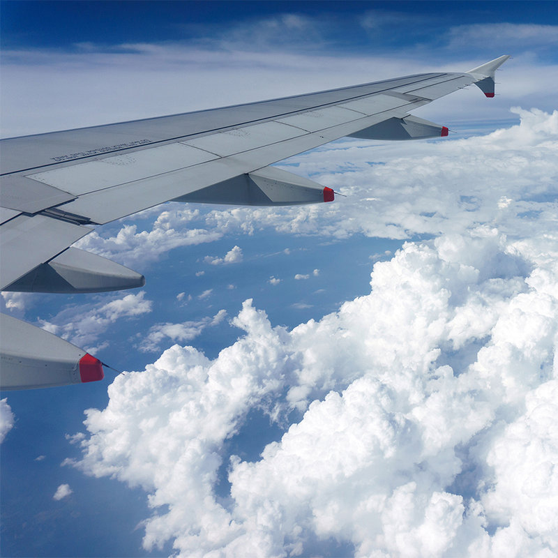 Fototapete Flugzeug über den Wolken – Perlmutt Glattvlies
