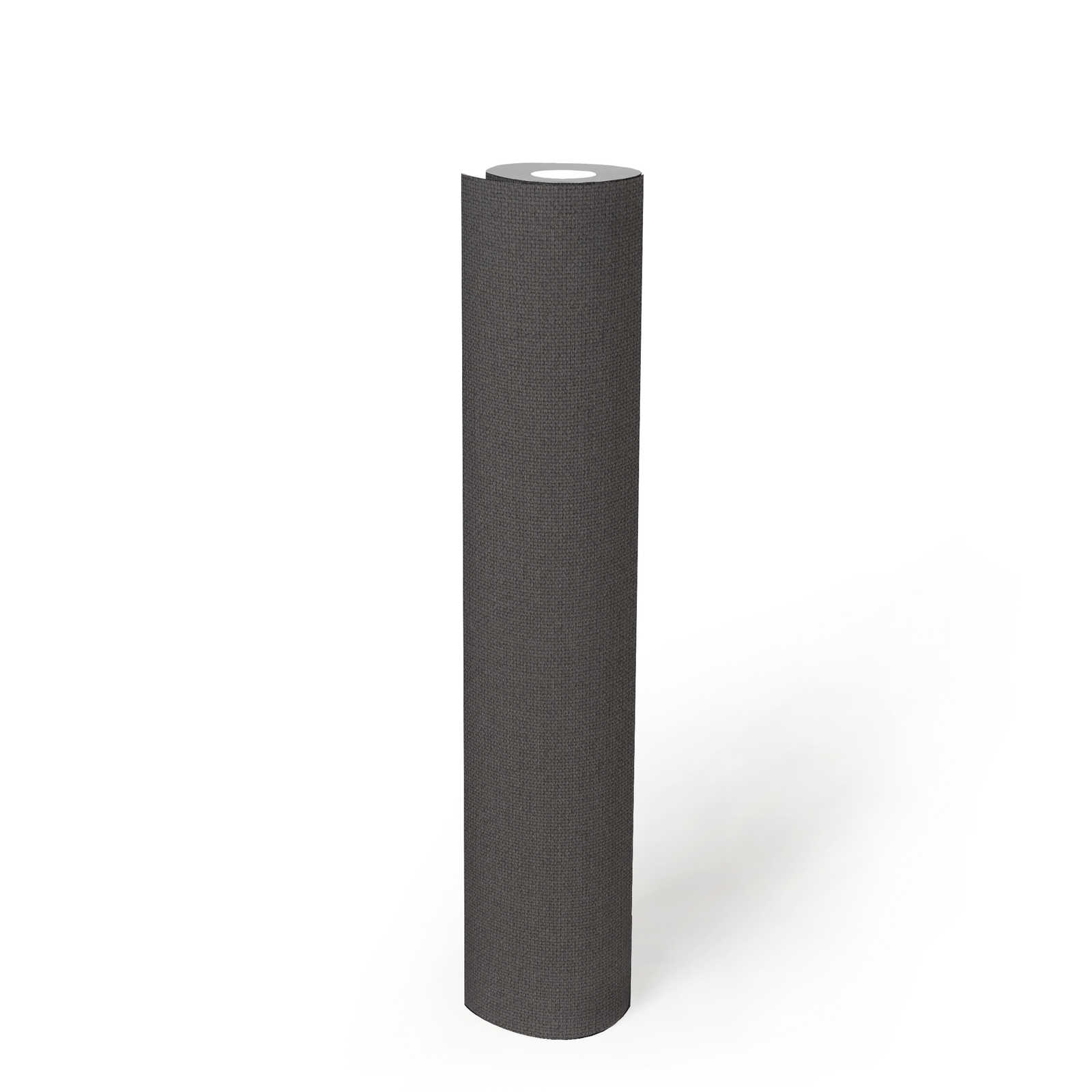            Leinenoptik Tapete einfarbig mit Strukturdesign – Grau, Schwarz
        
