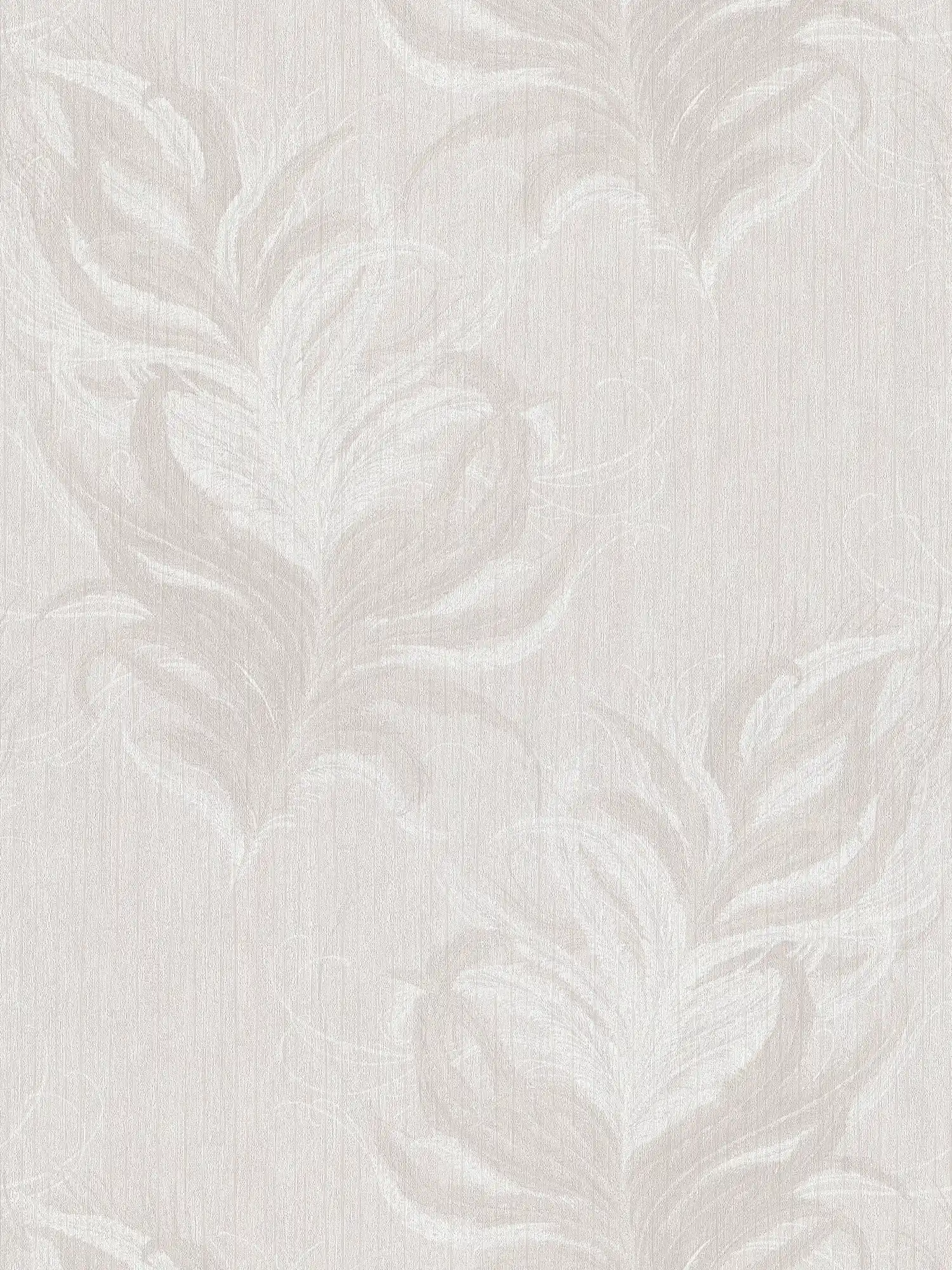         Vliestapete mit Federn Design & Struktur Glanzeffekt – Weiß, Grau
    