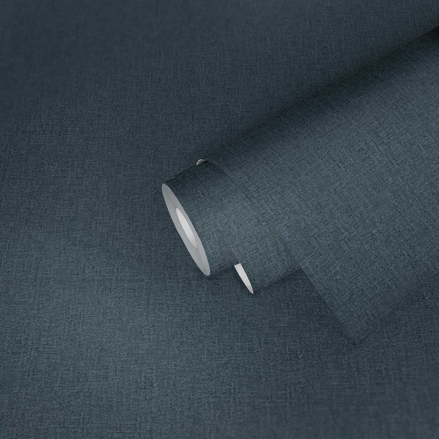             Textiloptik Tapete Jeans Blau mit Gewebestruktur – Blau
        