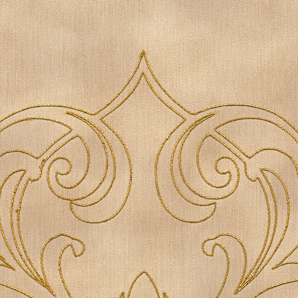             Ornament Premium-Panels im klassischen Barockstil – Braun, Gold
        