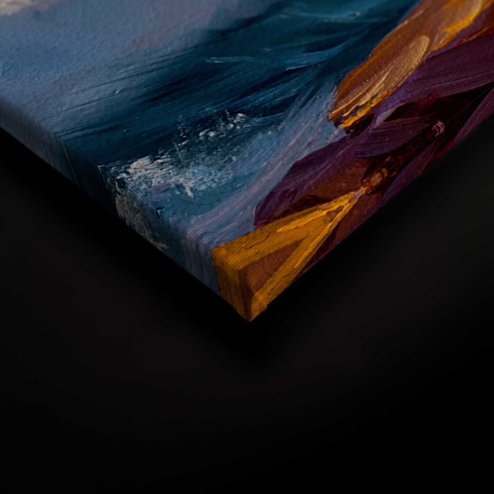             Leinwandbild Gemälde von einer Küste beim Sonnenaufgang – 0,90 m x 0,60 m
        