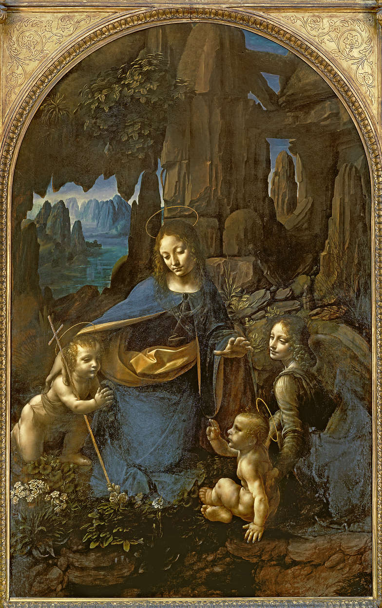             Fototapete "Die Jungfrau auf den Felsen" von Leonardo da Vinci
        
