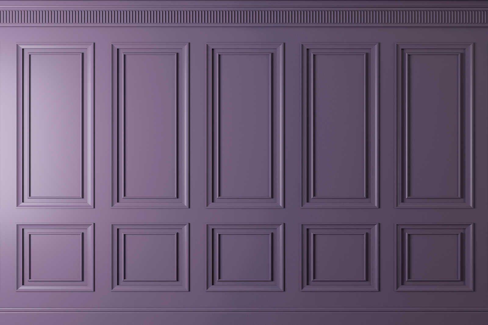             Kensington 3 - 3D Leinwandbild Holzvertäfelung dunkles Lila, Violett – 0,90 m x 0,60 m
        
