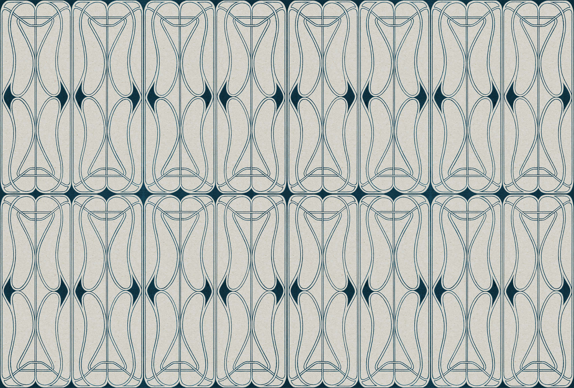             Astoria 1 – Fototapete Art Nouveau Muster Grau & Schwarzblau
        